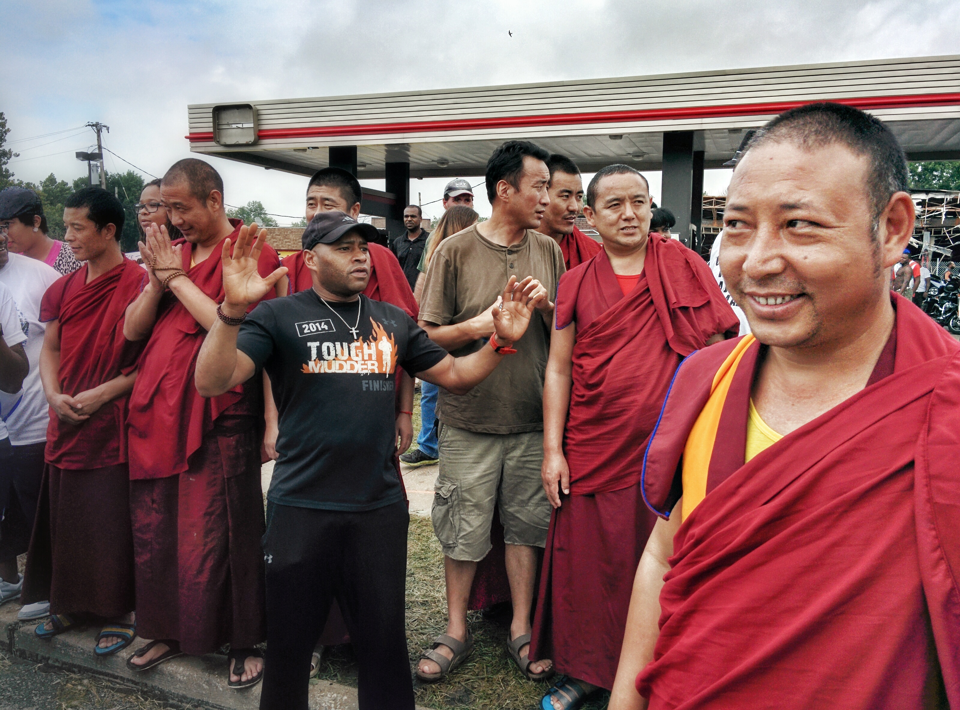 Tibetan Monks at Ferguson peaceful protest