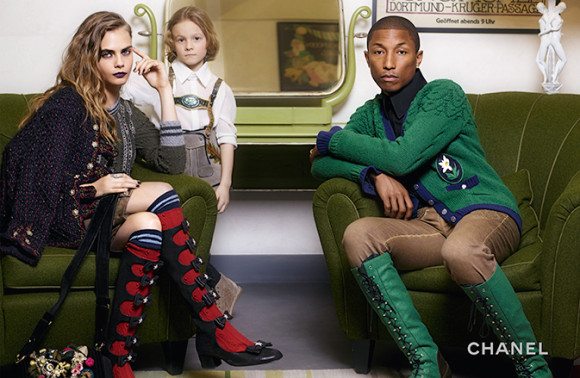 Chanel Ad Campaign Pharrell and Cara