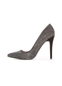 |Silver Crystal Studded Pump| tamarcollection.com